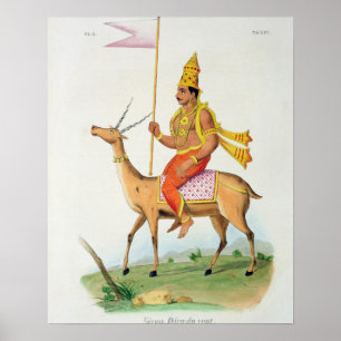 Vayu som inristas av C. de Motte (1785-1836) (färg Poster
