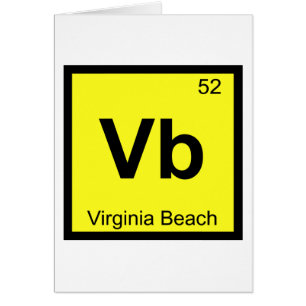 Vb - Virginia Beach City kemi periodiska systemet Hälsningskort