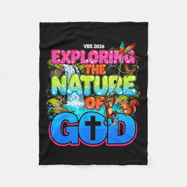 VBS 2026 Utforska Guds Natur Semester Fleecefilt (Framsidan)