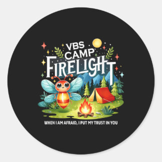 Vbs Camp Vacation Bible School Fire Runt Klistermärke