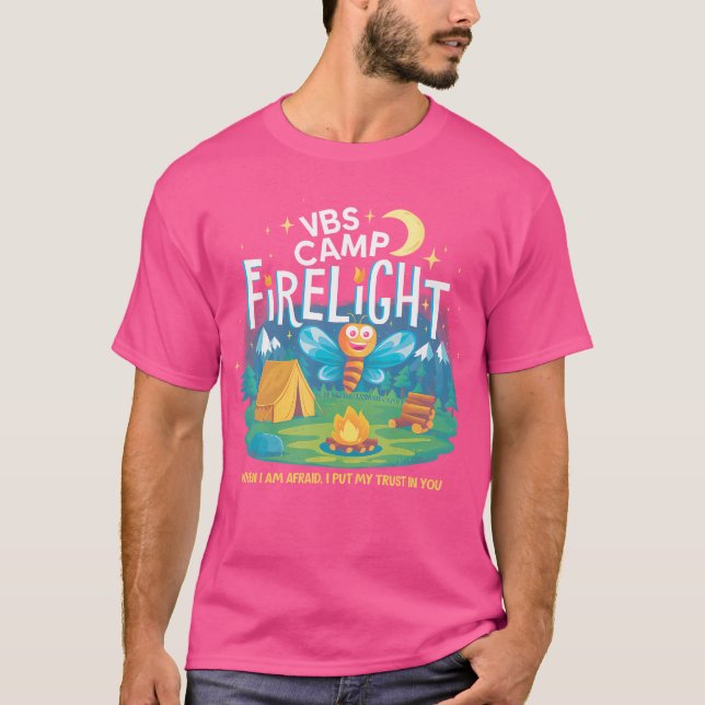 Vbs Camp Vacation Bible School Fire T Shirt (Framsida)