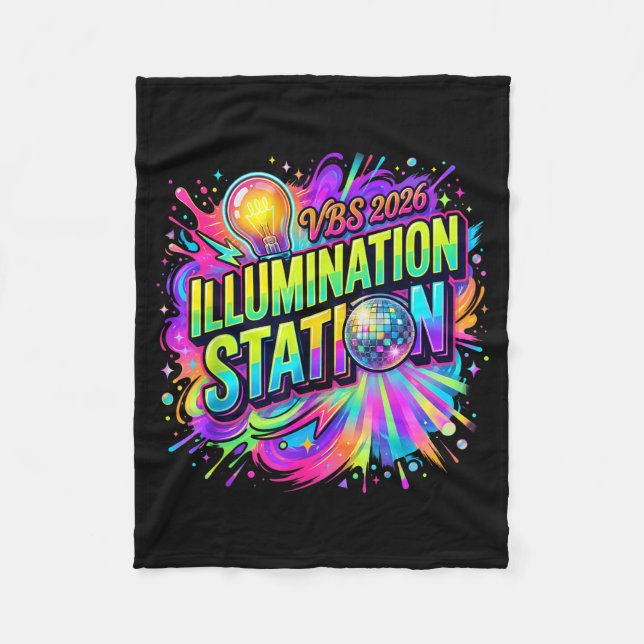 Vbs Crew 2026 Illumination Station Semesterbibel Fleecefilt (Framsidan)