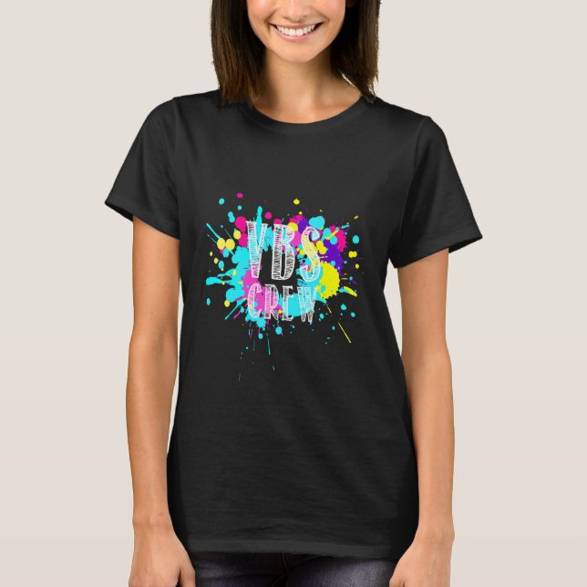 Vbs Crew Apparel Crew Vacation Bible School Paint  T Shirt (Framsida)