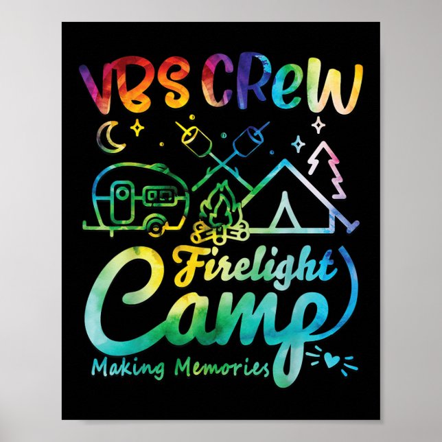 Vbs Crew Camp Firelight Semesterbibelskola läger Poster (Framsidan)