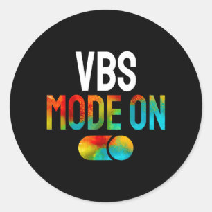 VBS-läge På Semester Bibelskola Sommarläger Runt Klistermärke