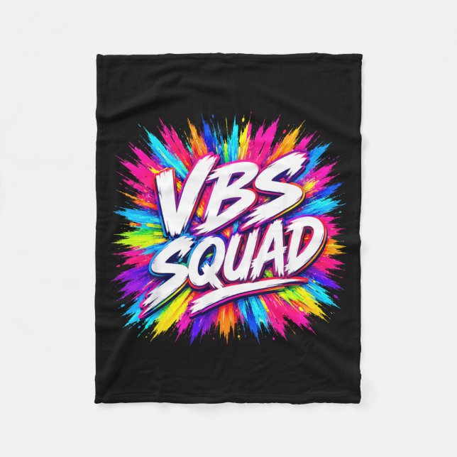 Vbs-squad Colorful Splash Bibelskola Fleecefilt (Framsidan)