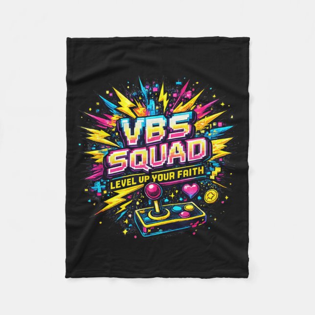 Vbs Team Färgglad Målarstänk Kyrkodesign Kul Fleecefilt (Framsidan)