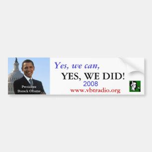 VBTALK JA, GJORDE VI! Obama bildekal