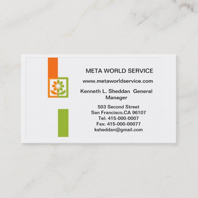 VCard QR-CODE Visitkort (Framsida)