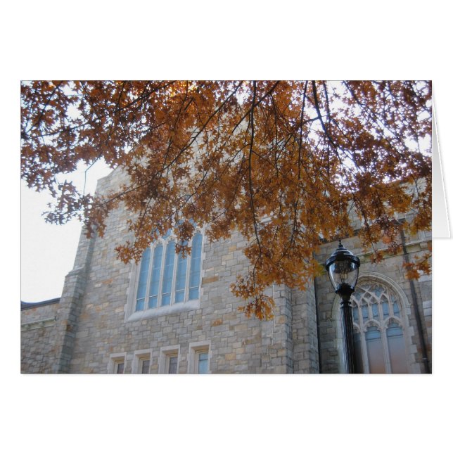 VCC med höstekar löv Hälsningskort (Framsidan Horizontal)