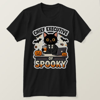 VD för Spooky Black Cat Halloween T Shirt