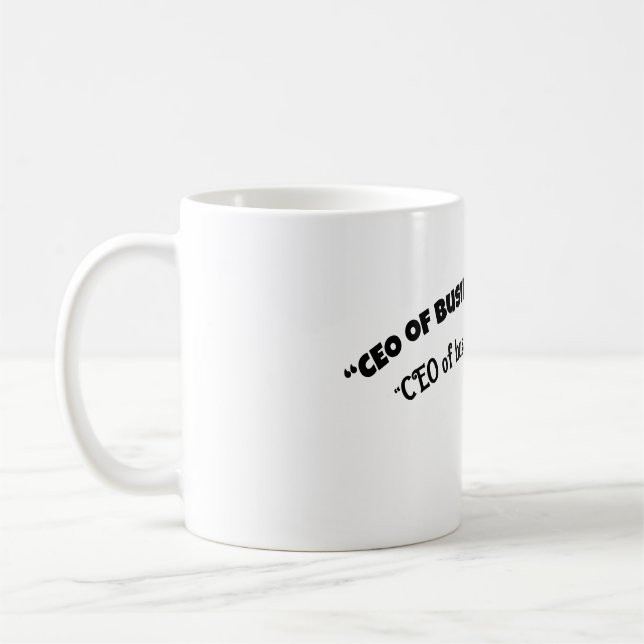 "VD för verksamheten OCH sängtid Kaffemugg (Vänster)