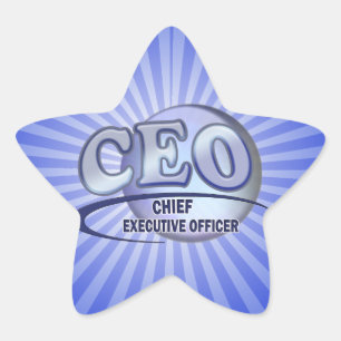 VD LOGOTYP BLUE CHIEF EXECUTIVE OFFICER STJÄRNFORMAT KLISTERMÄRKE