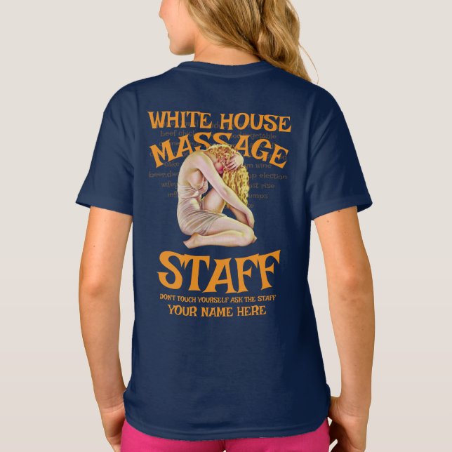 VD STD TRUMPS GLADA ÄNDRING MASSAGE SALONG T X SHIRT (Baksida)