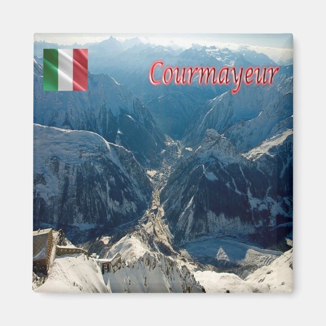 VDA030 COURMAYEUR, Aosta Valley, Italien, Fridge Magnet (Framsidan)