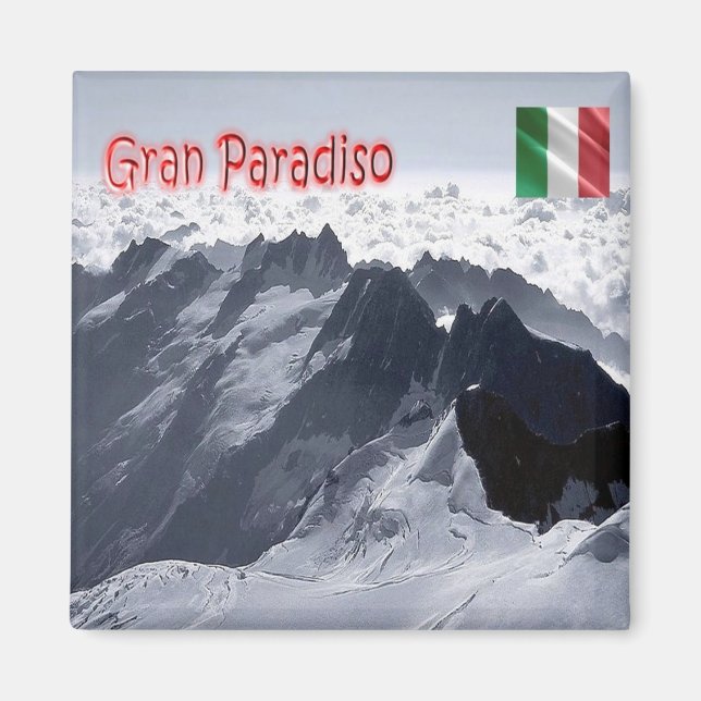 VDA035 GRAN PARADISO - Peaks - Italien - Fridge Magnet (Framsidan)