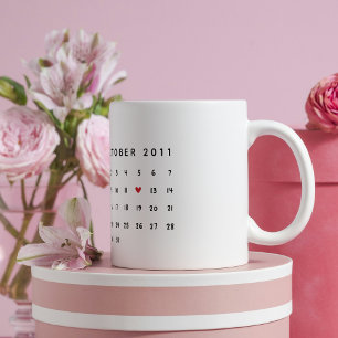 Vday Anpassningsbar Calendar - markera din Speciel Två-Tonad Mugg