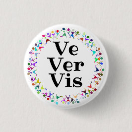 Ve Ver Vis Pronomen i Människoliknande Cirklar Knapp