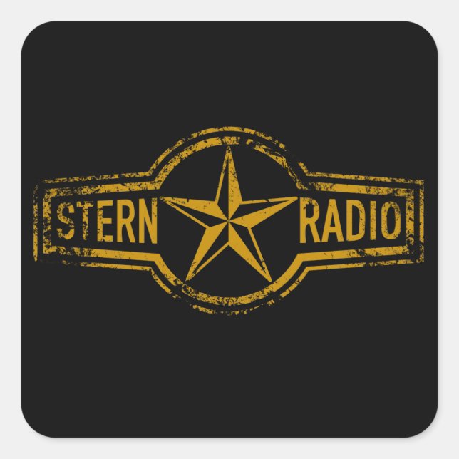 VEB Stern-Radio Sonneberg Fyrkantigt Klistermärke (Framsida)