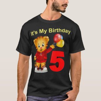 Vebyhogh Daniel Tiger 5 år gammal Kid Birthday T Shirt