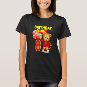 Vebyhogh Daniel Tiger 8 år gammal Birthday Girl T Shirt
