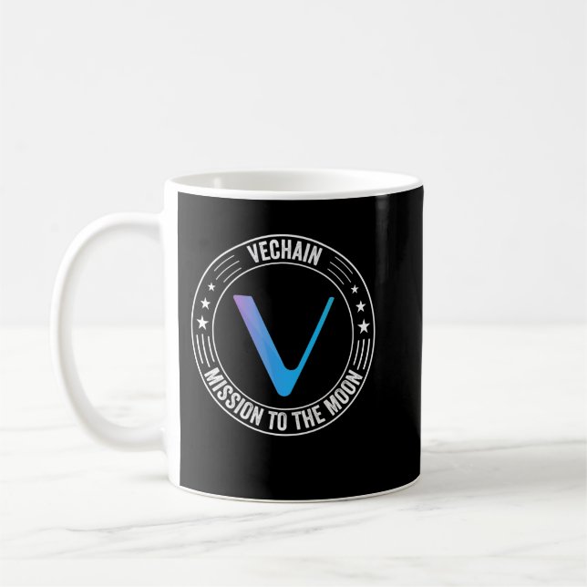 Vechain Uppdrag till Måne VET Crypto Coin HODL Kaffemugg (Vänster)