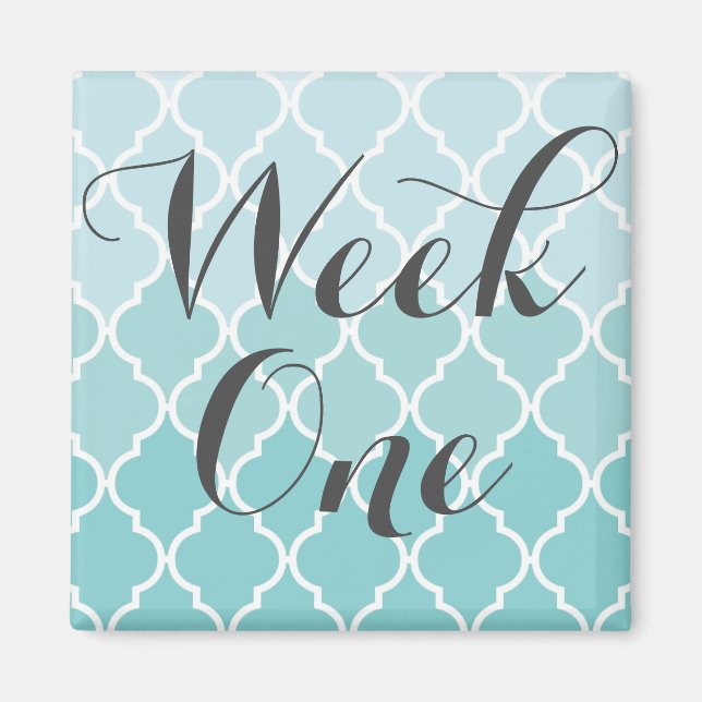 Vecka ett magnet (Framsidan)