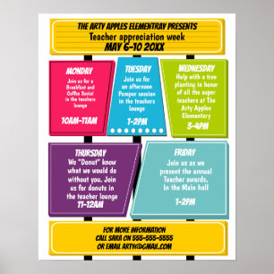 Vecka för lärarbedömning på kontinenten poster