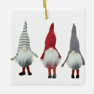 *VECKA LITE GNOMER* CHRISTMAS ORNATION JULGRANSPRYDNAD KERAMIK