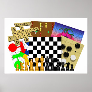 Vecka med spel och pussel poster