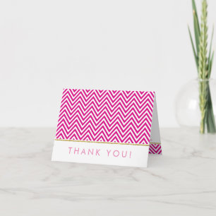 VECKAD TACK-chevron-mönster rosa guld Tack Kort