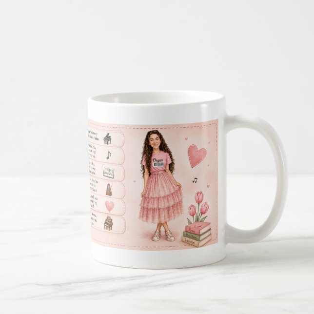 Veckamål för orgelövning Söt musiklärare Kaffemugg (Höger)