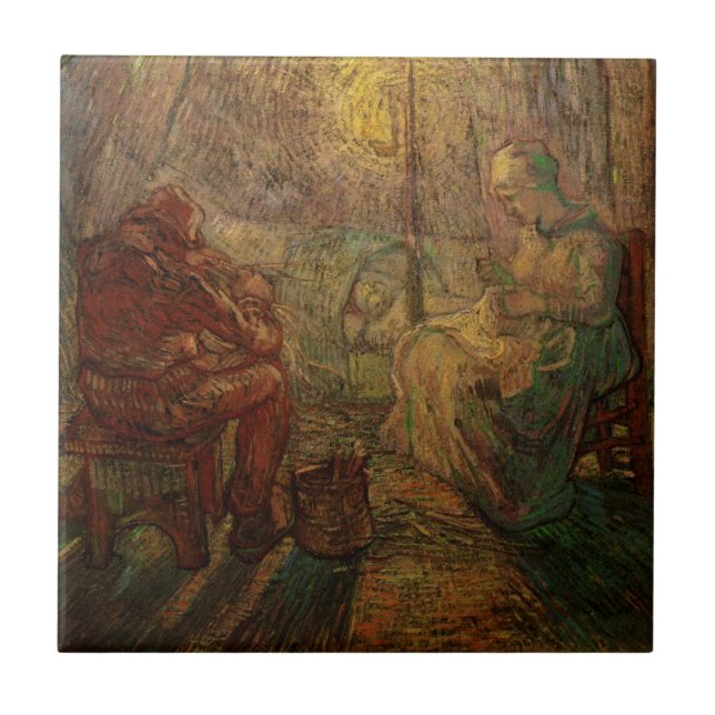 Veckan - bevakning av Vincent van Gogh Kakelplatta (Framsidan)
