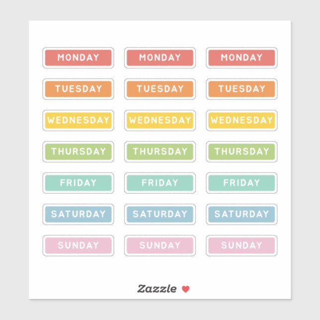 Veckans dag klistermärken (Ark)