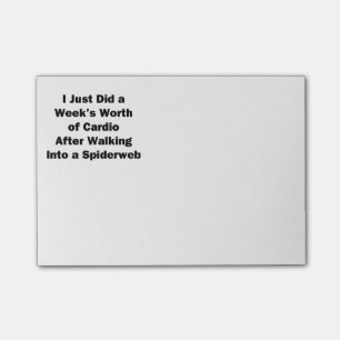 Veckas värd av Cardio Post-it Block