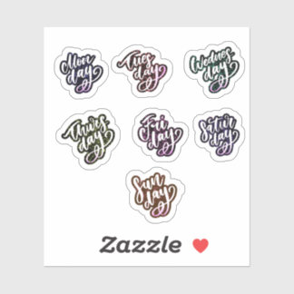 Veckendagar Klistermärken