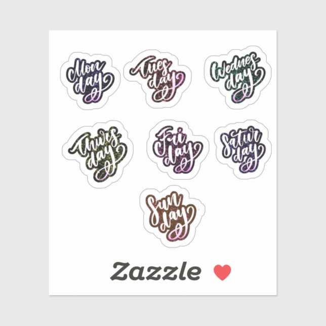 Veckendagar Klistermärken (Ark)