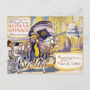 Veckenkort Kvinnovalsprocessen Washington D.C. Vykort