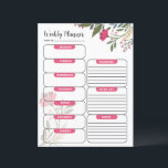 Veckenplaneringsmall<br><div class="desc">Håll dig organiserad och produktiv med anpassadets veckovisa planeringsmall. Perfekt för att hantera uppgifter,  avtalade tider och mål. Ladda ned nu för att planera din vecka framåt!</div>