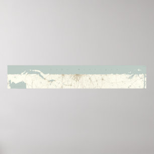 Vecklade ut Lake Michigan, vågrät Poster
