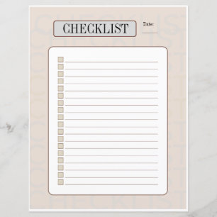 Veckochecklista lakan