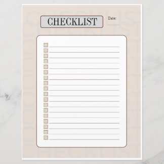 Veckochecklista lakan