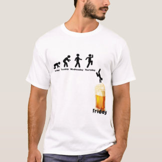Veckodagsövning Beer Fredag Party drinka T Shirt