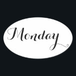 Veckodagstips: måndag ovalt klistermärke<br><div class="desc">Njut av de här veckodagarnas Journal-klistermärken i Esperanto. Du kan fritt anpassa det här objektet med hjälp av alternativen. Fred!</div>