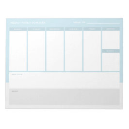 Veckofamiljschema Anteckningsblock