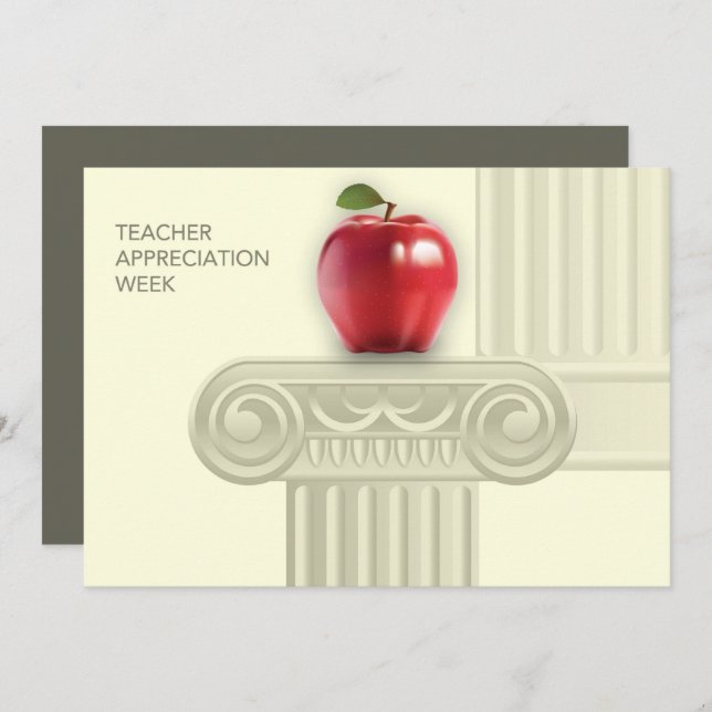 Veckohälsningskort för lärarutvärdering tack kort (Fram/baksida)