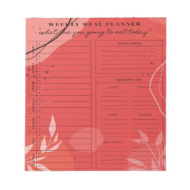 Veckomålsplan: Förenkla ditt köp av Livsmedel Anteckningsblock