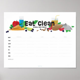 Veckomålsplan Poster