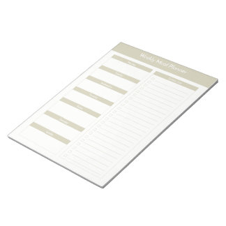 Veckomålsplan - Taupe Anteckningsblock