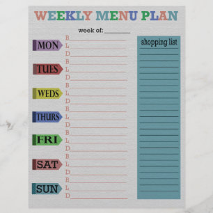 Veckomenyplan